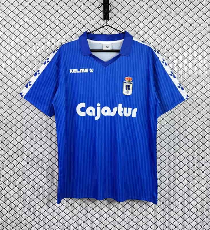 Thailand Quality(AAA) 1992/93 Real Oviedo Home Retro Soccer Jersey Thailand Quality(AAA) 1992/93 Real Oviedo Home Retro Soccer Jersey