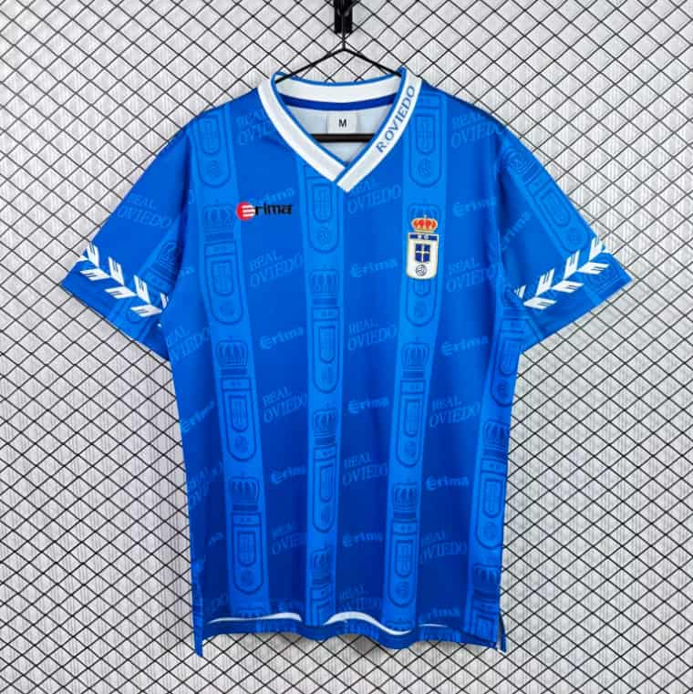 Thailand Quality(AAA) 1998/99 Real Oviedo Home Retro Soccer Jersey Thailand Quality(AAA) 1998/99 Real Oviedo Home Retro Soccer Jersey