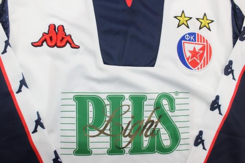 Thailand Quality(AAA) 1990/91 Red Star Belgrade Away Long Sleeve Retro Soccer Jersey