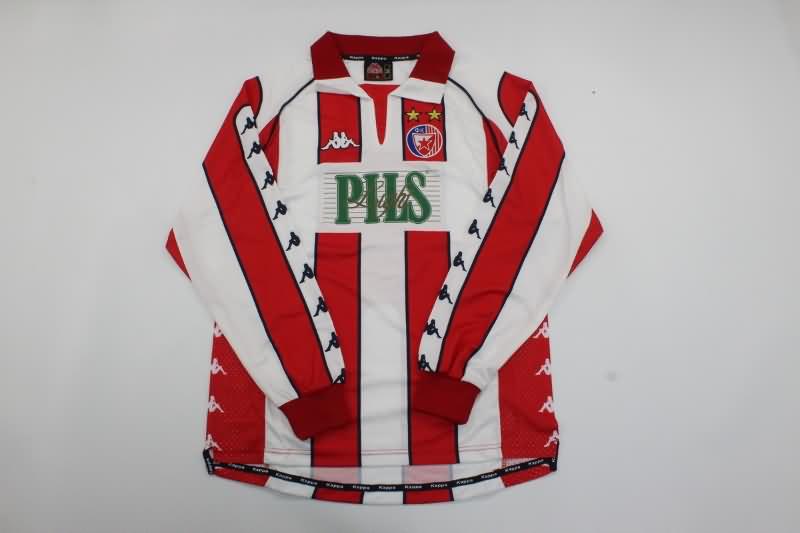 Thailand Quality(AAA) 1990/91 Red Star Belgrade Home Long Sleeve Retro Soccer Jersey