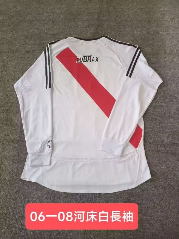 Thailand Quality(AAA) 2006/07 River Plate Home Long Sleeve Retro Soccer Jersey