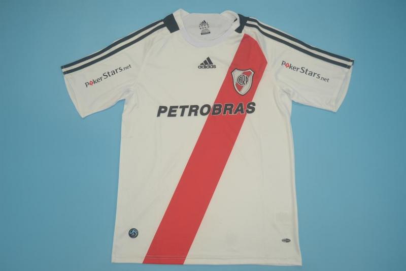Thailand Quality(AAA) 2009/10 River Plate Home Retro Soccer Jersey