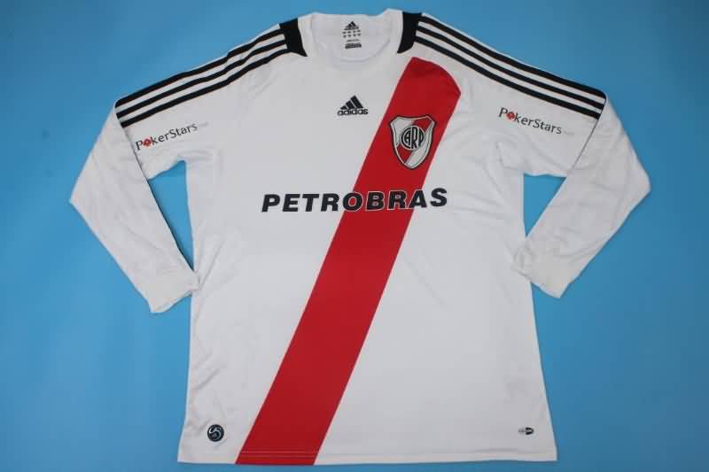 Thailand Quality(AAA) 2009/10 River Plate Retro Home Long Soccer Jersey