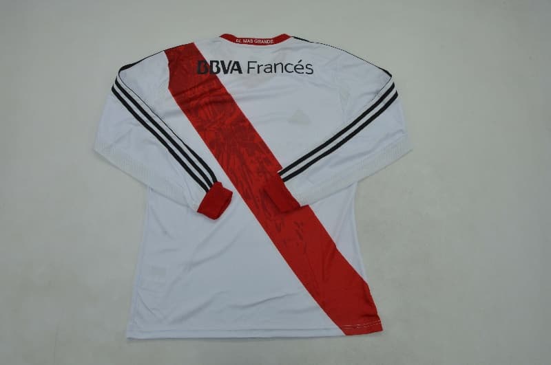 Thailand Quality(AAA) 2013/14 River Plate Home Long Retro Soccer Jersey