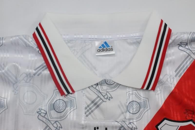 Thailand Quality(AAA) 1996 River Plate Home Long Sleeve Retro Soccer Jersey