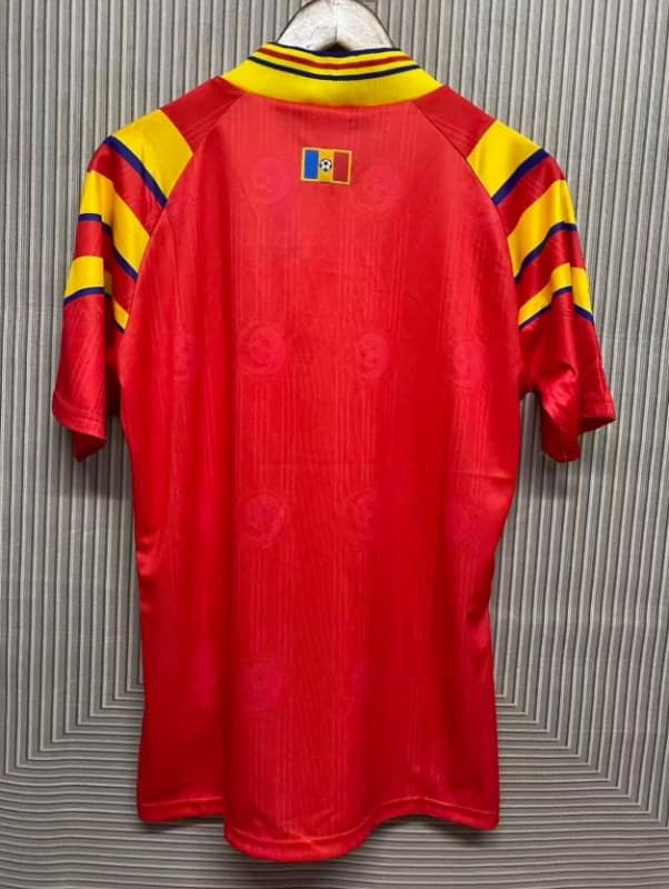 Thailand Quality(AAA) 1996 Romania Home Retro Soccer Jersey