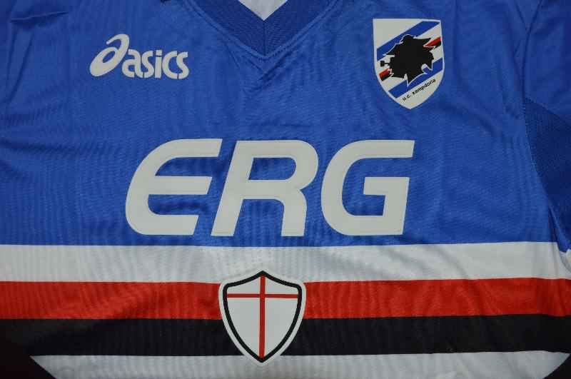 Thailand Quality(AAA) 2003/04 Sampdoria Home Retro Soccer Jersey