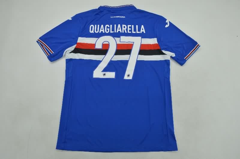 Thailand Quality(AAA) 2015/16 Sampdoria Home Retro Soccer Jersey