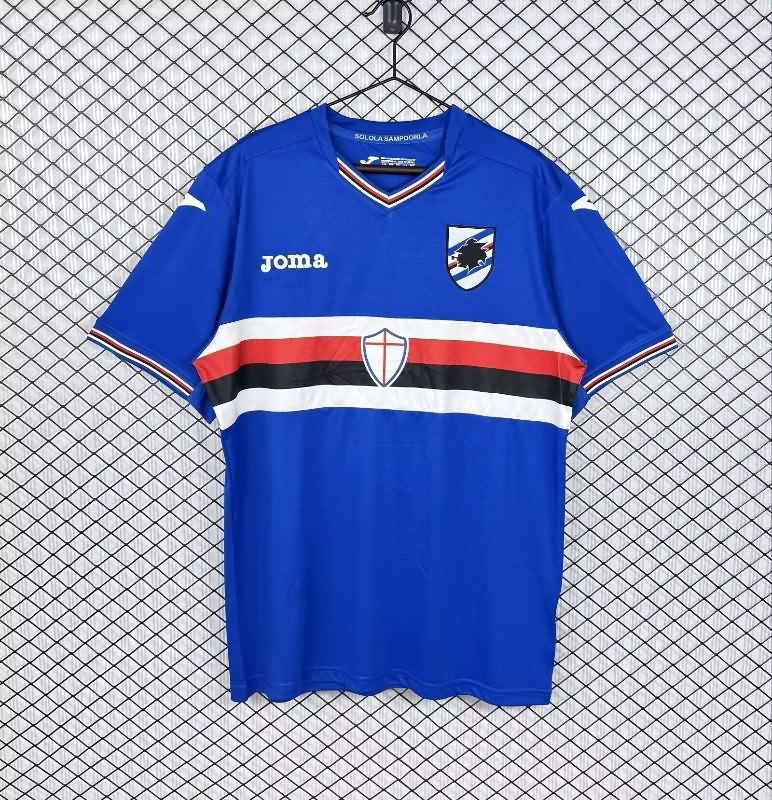 Thailand Quality(AAA) 2016/17 Sampdoria Home Retro Soccer Jersey