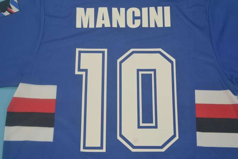 Thailand Quality(AAA) 1990/91 Sampdoria Home Retro Soccer Jersey