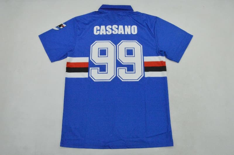 Thailand Quality(AAA) 1993/94 Sampdoria Home Retro Soccer Jersey