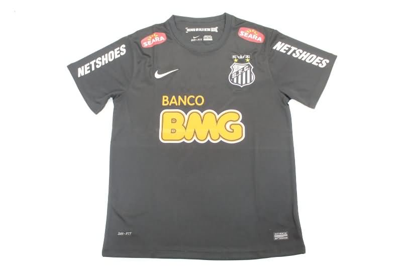 Thailand Quality(AAA) 2012/13 Santos Black Retro Soccer Jersey