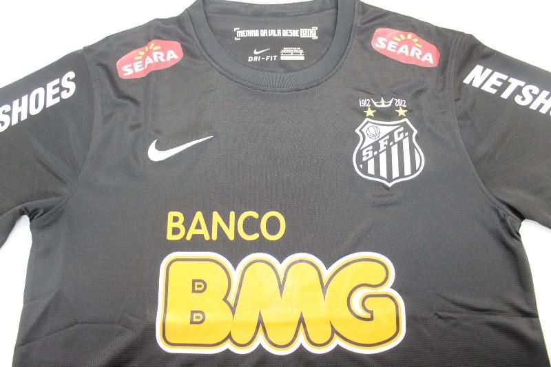 Thailand Quality(AAA) 2012/13 Santos Black Retro Soccer Jersey