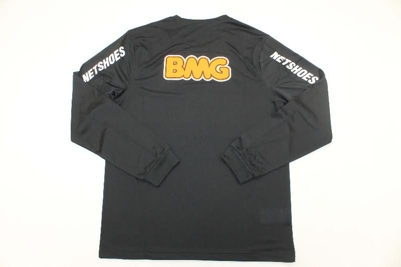 Thailand Quality(AAA) 2012/13 Santos Black Retro Long Sleeve Soccer Jersey