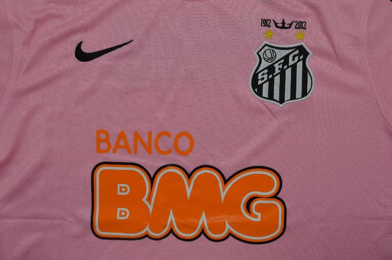 Thailand Quality(AAA) 2012/13 Santos Pink Retro Soccer Jersey