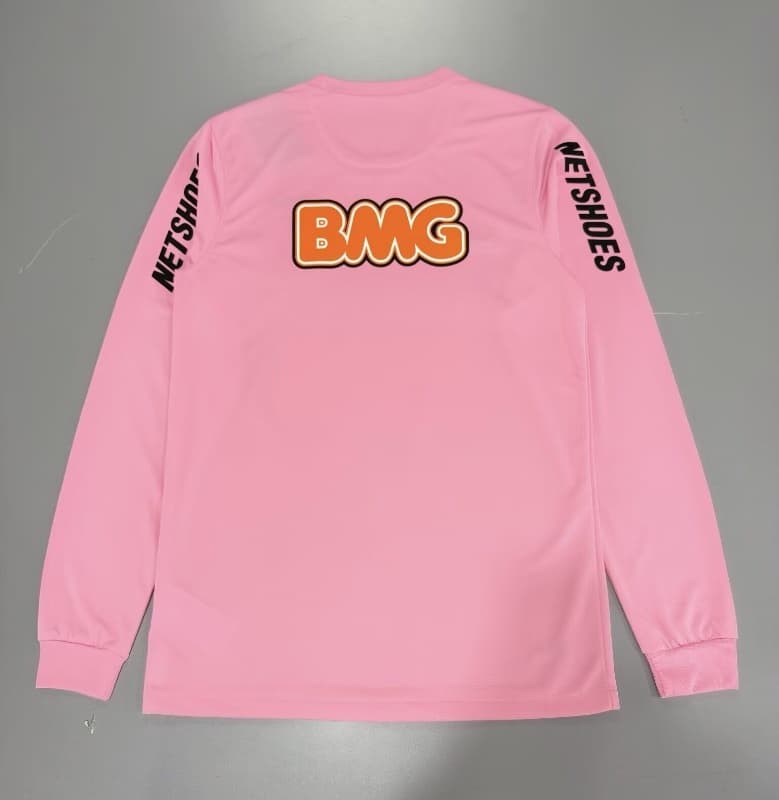 Thailand Quality(AAA) 2012/13 Santos Pink Retro Long Sleeve Soccer Jersey