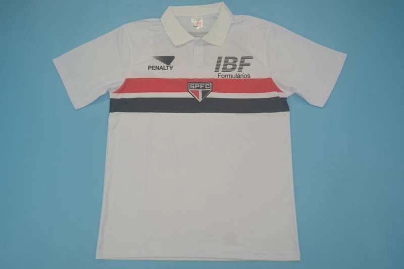 Thailand Quality(AAA) 1991 Sao Paulo Home Retro Soccer Jersey