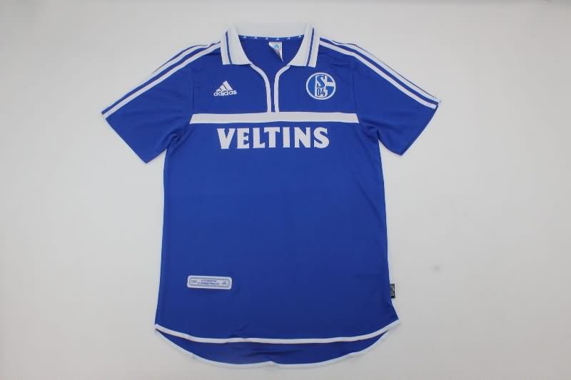 Thailand Quality(AAA) 2000/02 Schalke 04 Home Retro Soccer Jersey