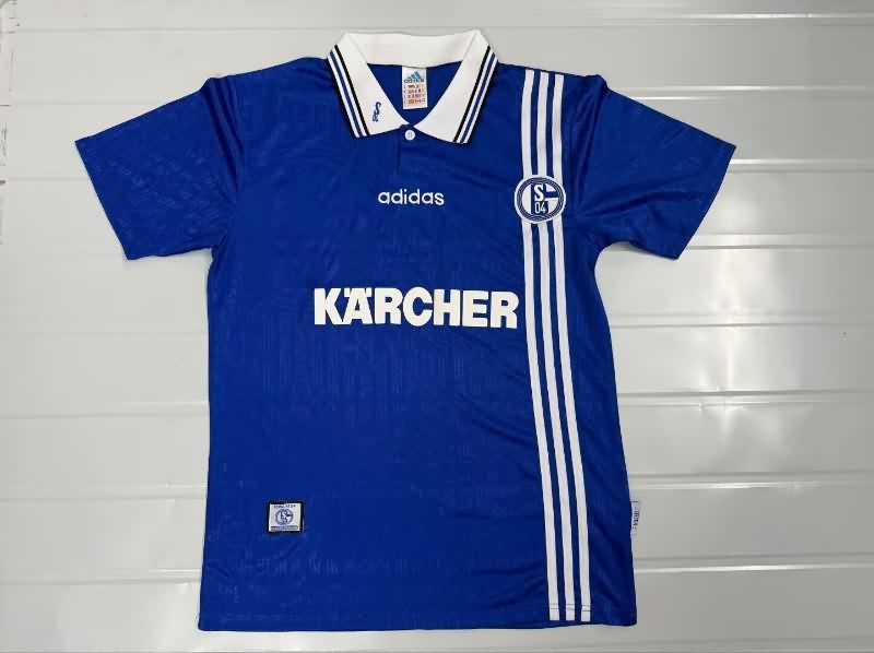 Thailand Quality(AAA) 1996/97 Schalke 04 Home Retro Soccer Jersey