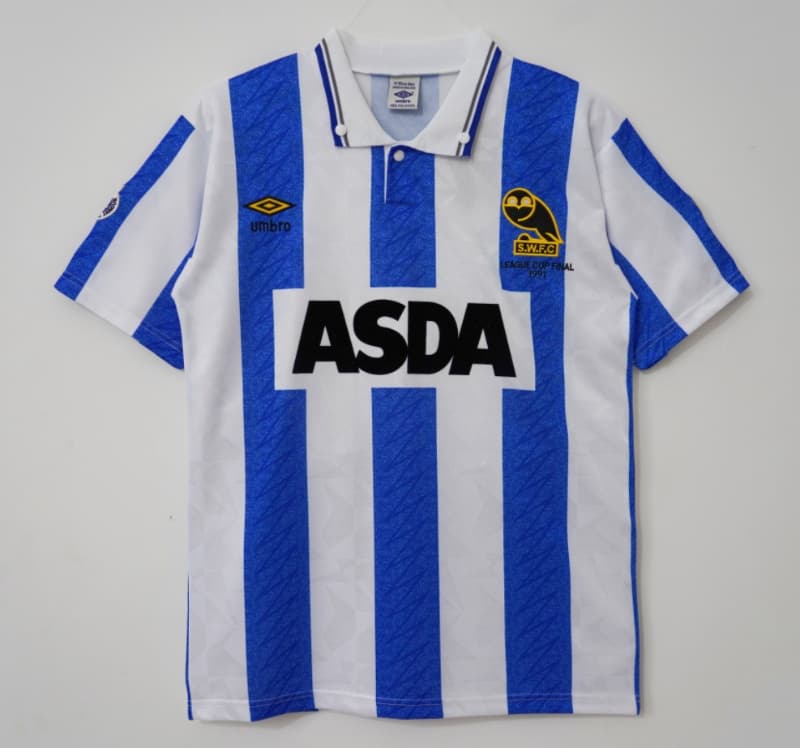 Thailand Quality(AAA) 1991 Sheffield Wednesday League Cup Final Retro Soccer Jersey Thailand Quality(AAA) 1991 Sheffield Wednesday League Cup Final Retro Soccer Jersey