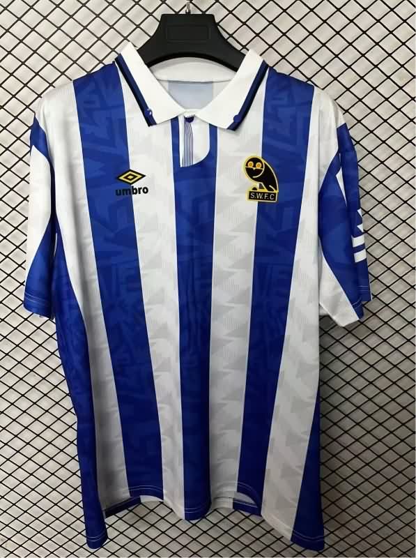 Thailand Quality(AAA) 1991/93 Sheffield Wednesday Home Retro Soccer Jersey Thailand Quality(AAA) 1991/93 Sheffield Wednesday Home Retro Soccer Jersey
