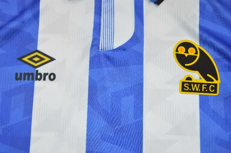 Thailand Quality(AAA) 1991/93 Sheffield Wednesday Home Retro Soccer Jersey