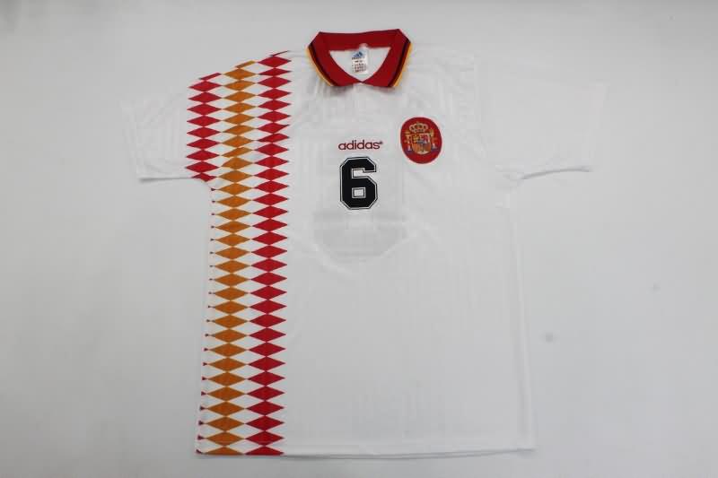 Thailand Quality(AAA) 1994 Spain Away Retro Soccer Jersey