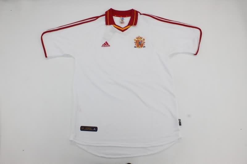 Thailand Quality(AAA) 2000 Spain Away Retro Soccer Jersey