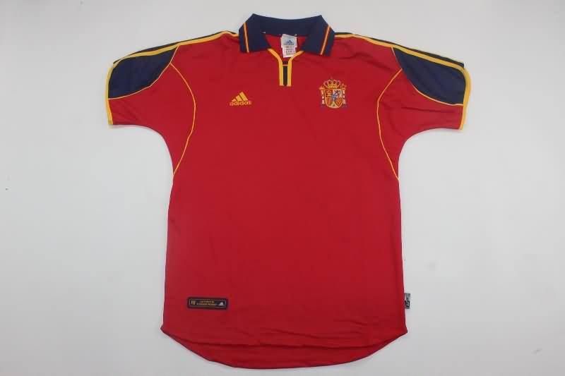 Thailand Quality(AAA) 2000 Spain Home Retro Soccer Jersey