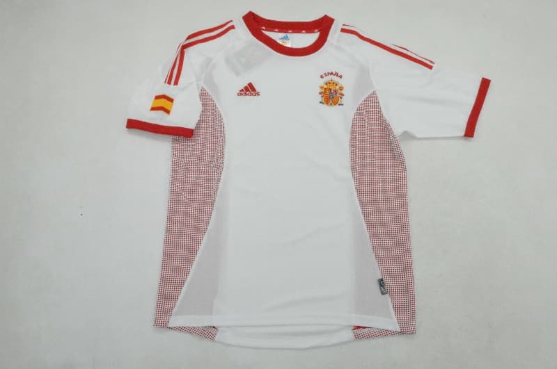 Thailand Quality(AAA) 2002 Spain Away Retro Soccer Jersey