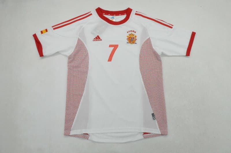 Thailand Quality(AAA) 2002 Spain Away Retro Soccer Jersey