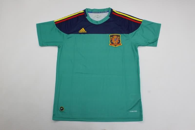 Thailand Quality(AAA) 2010 Spain Goalkeeper Green Retro Soccer Jersey