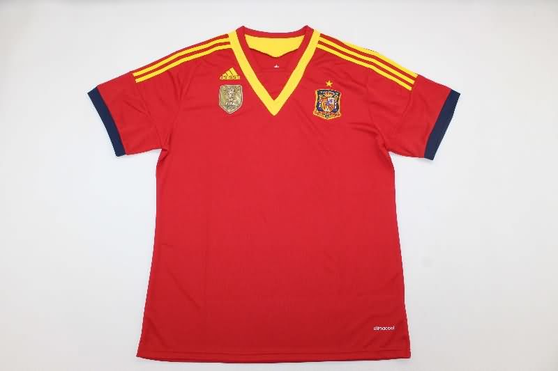 Thailand Quality(AAA) 2013 Spain Home Retro Soccer Jersey