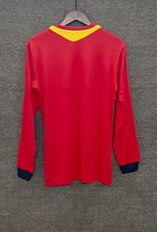 Thailand Quality(AAA) 2013 Spain Home Long Sleeve Retro Soccer Jersey