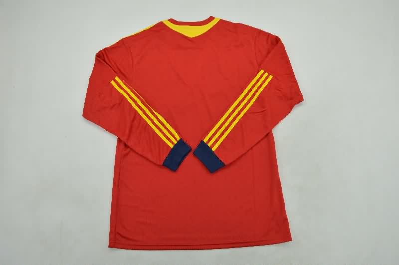 Thailand Quality(AAA) 2013 Spain Home Long Sleeve Retro Soccer Jersey