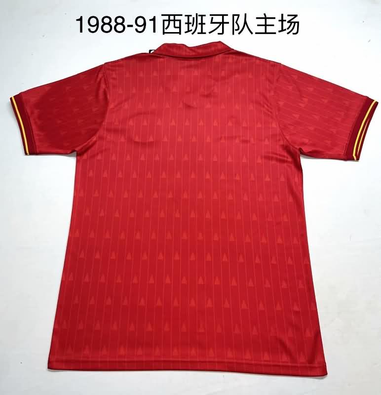 Thailand Quality(AAA) 1988/91 Spain Home Retro Soccer Jersey