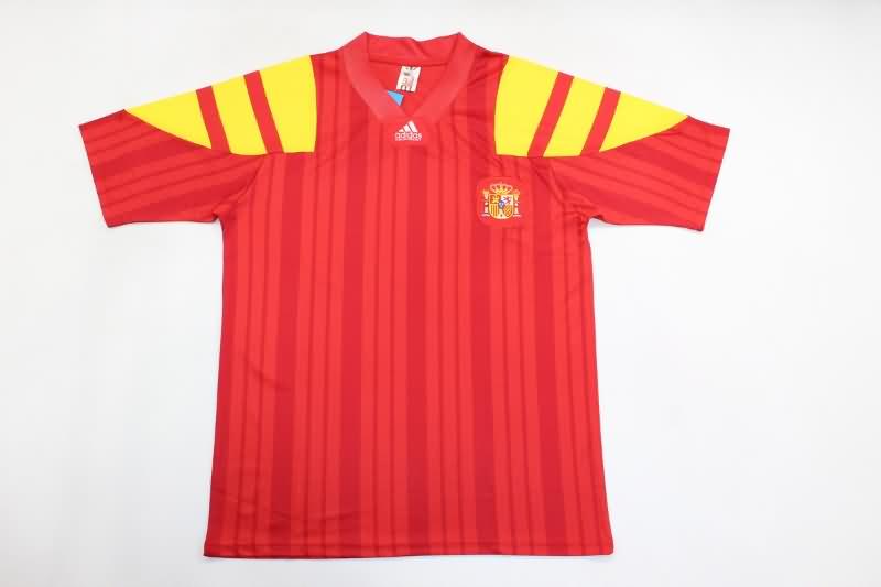 Thailand Quality(AAA) 1992/94 Spain Home Retro Soccer Jersey