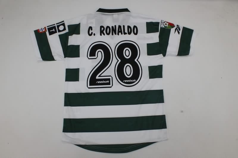 Thailand Quality(AAA) 2000/01 Sporting Lisbon Home Retro Soccer Jersey