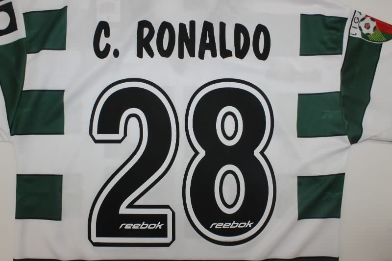 Thailand Quality(AAA) 2000/01 Sporting Lisbon Home Retro Soccer Jersey