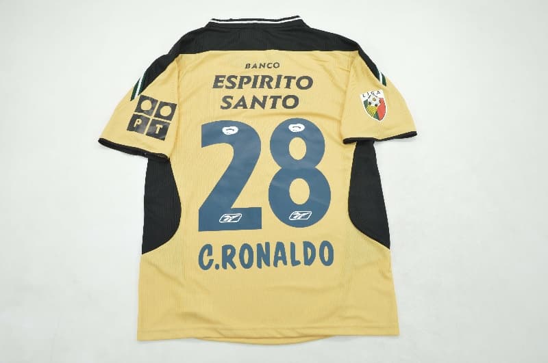 Thailand Quality(AAA) 2003/04 Sporting Lisbon Away Retro Soccer Jersey