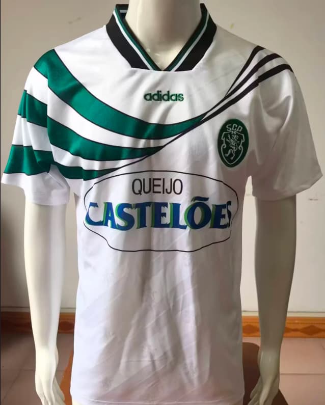 Thailand Quality(AAA) 1994/95 Sporting Lisbon Away Retro Soccer Jersey