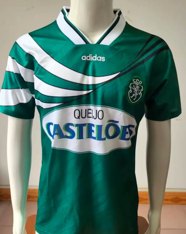 Thailand Quality(AAA) 1994/95 Sporting Lisbon Home Retro Soccer Jersey