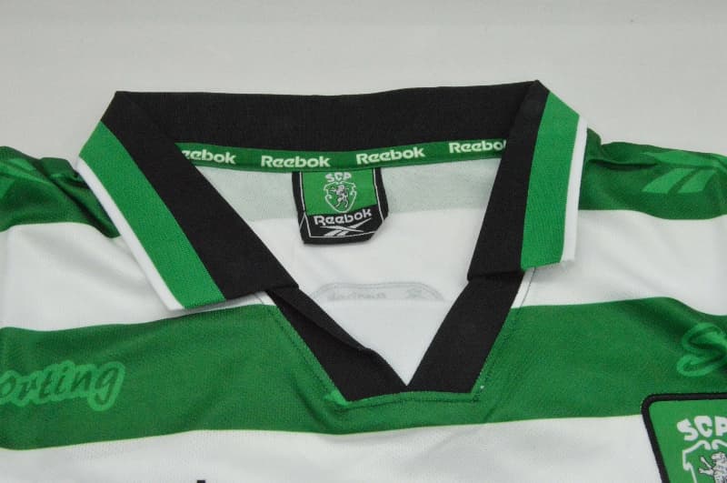 Thailand Quality(AAA) 1999/00 Sporting Lisbon Home Retro Soccer Jersey
