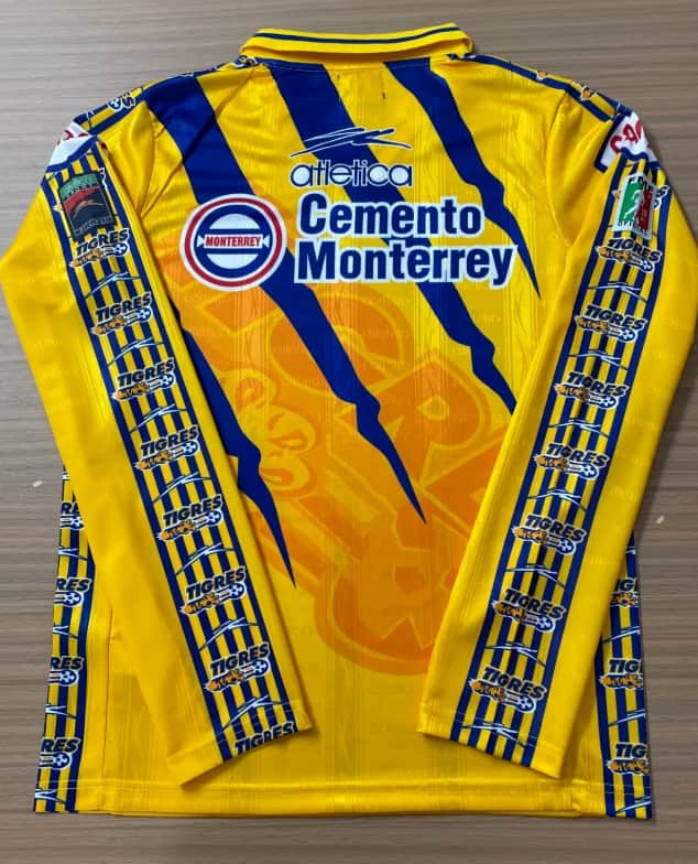 Thailand Quality(AAA) 1997/98 Tigres UANL Home Retro Long Sleeve Soccer Jersey