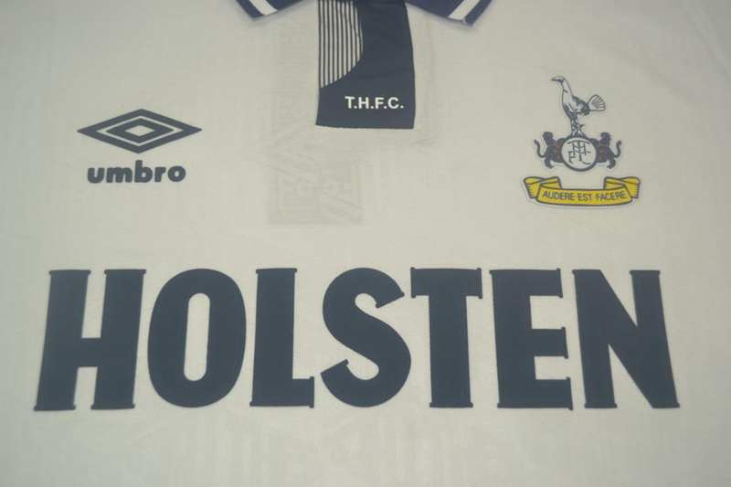 Thailand Quality(AAA) 1991/93 Tottenham Hotspur Home Retro Soccer Jersey