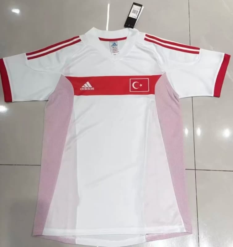 Thailand Quality(AAA) 2002 Turkey Away Retro Soccer Jersey
