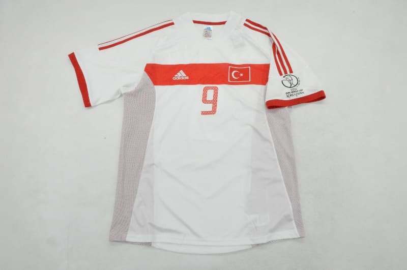 Thailand Quality(AAA) 2002 Turkey Away Retro Soccer Jersey