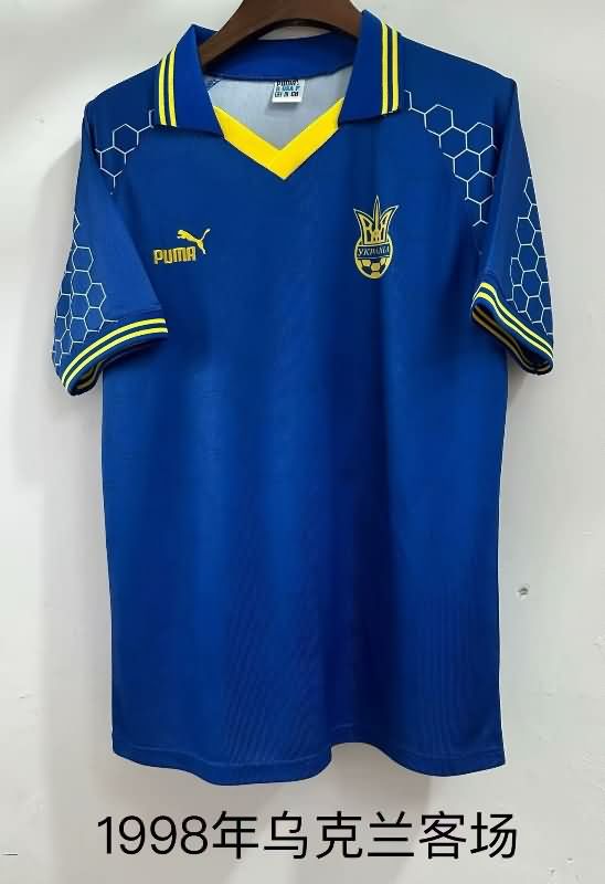 Thailand Quality(AAA) 1998 Ukraine Away Retro Soccer Jersey