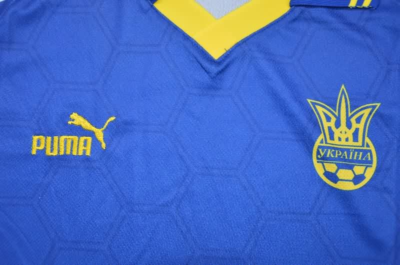 Thailand Quality(AAA) 1998 Ukraine Away Retro Soccer Jersey