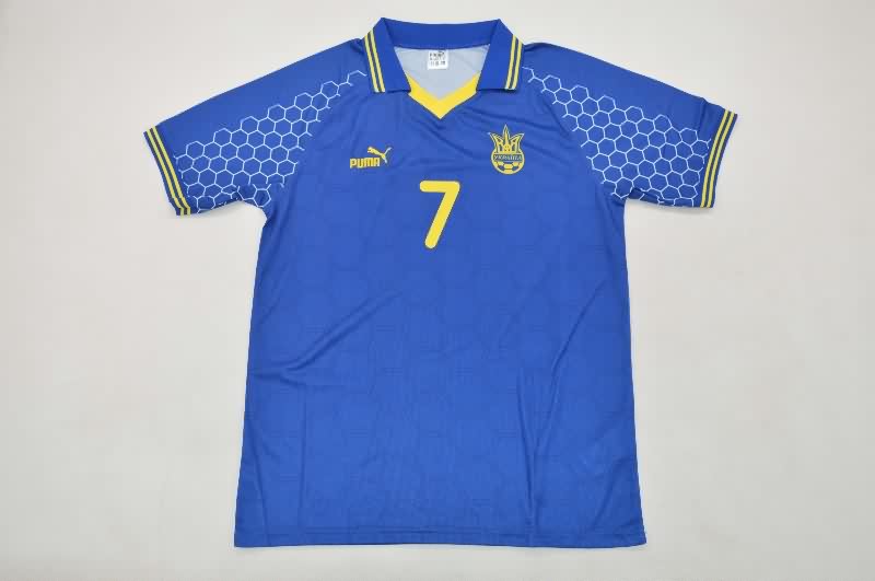 Thailand Quality(AAA) 1998 Ukraine Away Retro Soccer Jersey